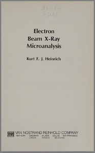 Electron Beam X-ray Microanalysis